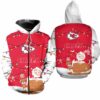 kansas city chiefs christmas pattern snowman hoodie zip up hoodie nla039610 wdgyf