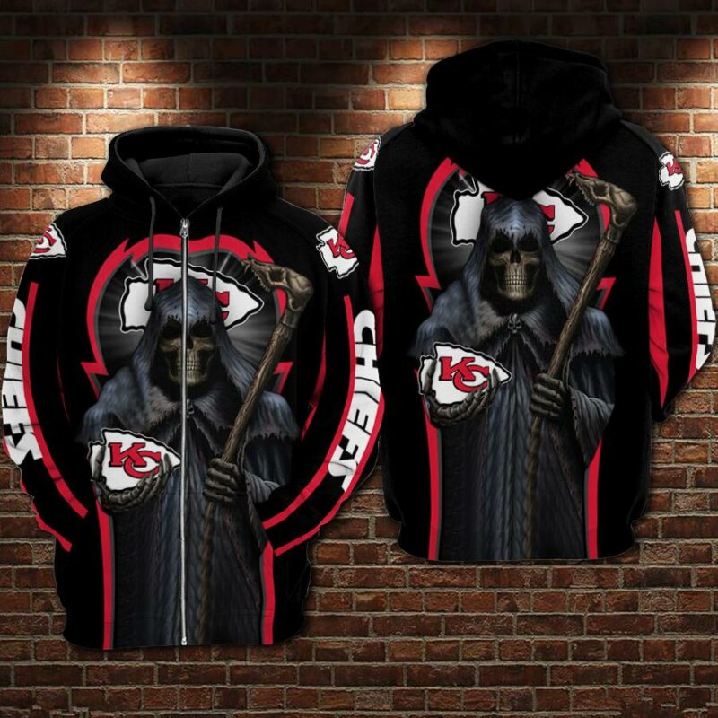 kansas city chiefs death god red black hoodie adult sizes s 5xl dm240 vpmqw