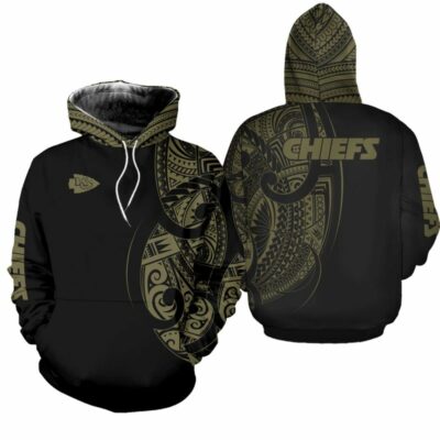 Kansas City Chiefs Hoodie - Polynesian Design Chiefs Hoodie Black Gts004364