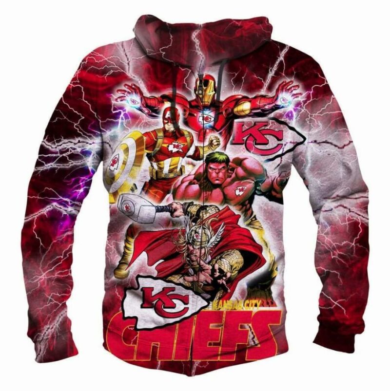 kansas city chiefs the avenger 3d zip hoodie sizes s 5xl ds054 sk bns23