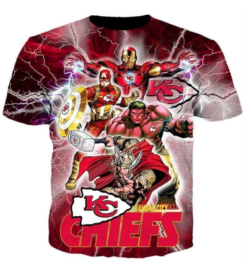 kansas city chiefs the avenger all over print 3d mens and womens t shirts s 5xl ds054 sk3 nmvda