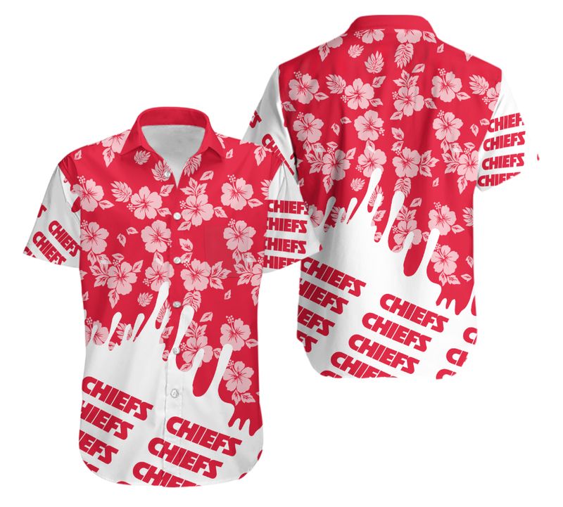 Kansas City Chiefs Flower Hawaii Shirt and Shorts Summer NLA004410