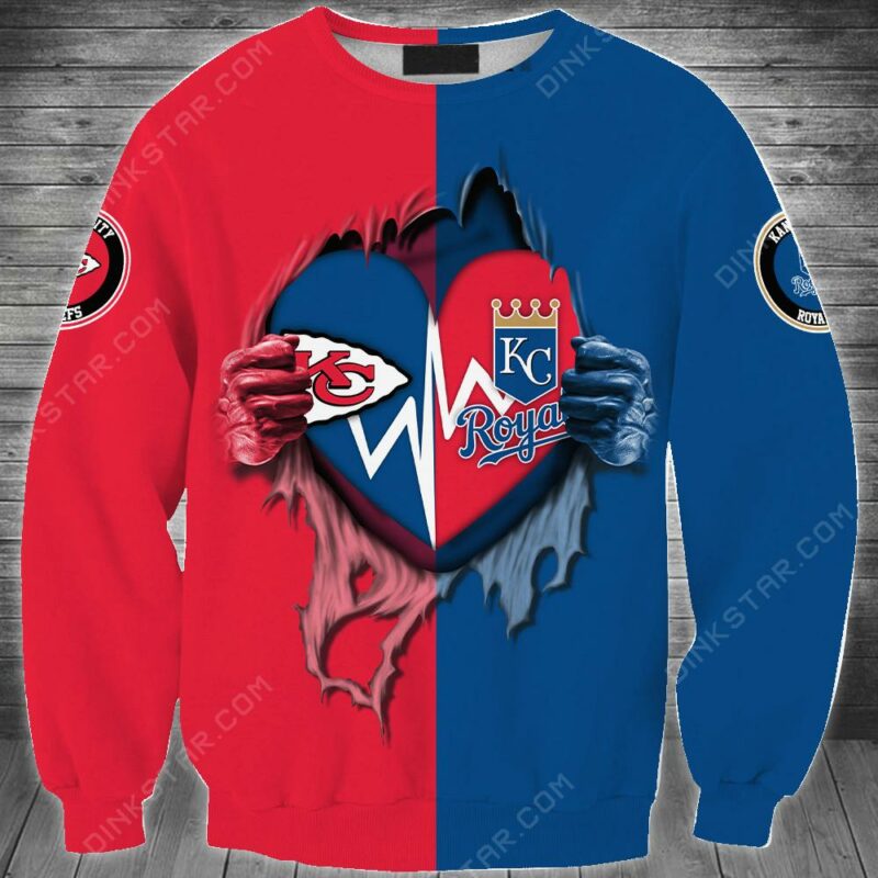 kansas city chiefs kansas city royals all over print 3d sweatshirt th1382 sk89056848 90kc1