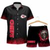 kansas city chiefs skull hawaii shirt and shorts summer new02131092796259 g1obw