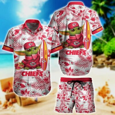 Kansas City Chiefs Baby Yoda Hawaiian Shirt