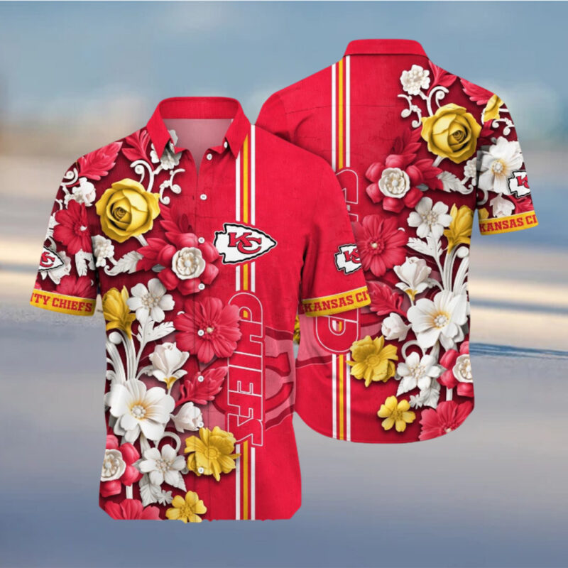 Kansas City Chiefs Flower Summer Football Hawaiian Shirt