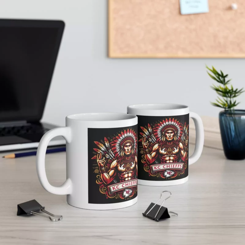 Kansas City Chiefs Native American warrior 2 Mugs