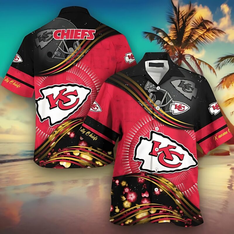 Kansas City Chiefs Red Black Hawaiian Shirt