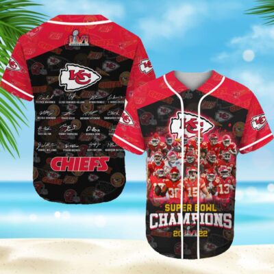 Kansas City Chiefs Super Bowl Champions Baseball Jersey