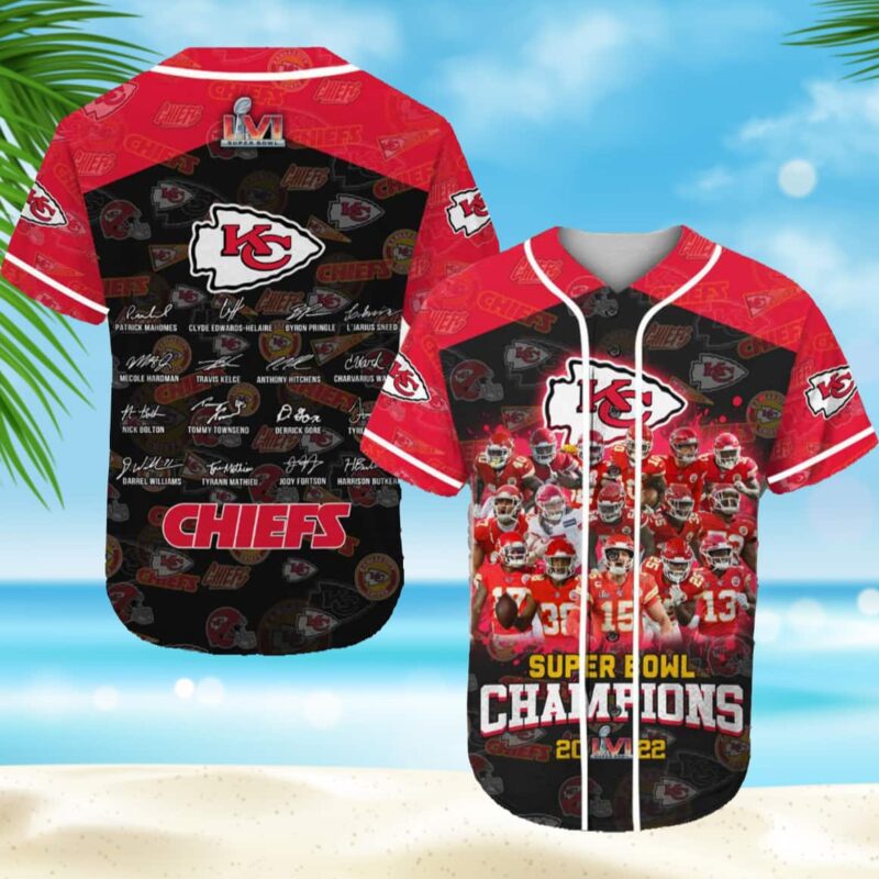 Kansas City Chiefs Super Bowl Champions Baseball Jersey