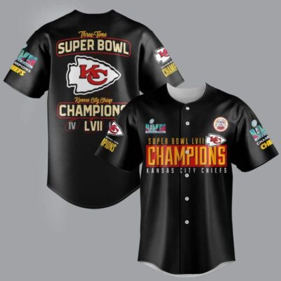 Kansas City Chiefs Super Bowl Champions LVII Baseball Jersey