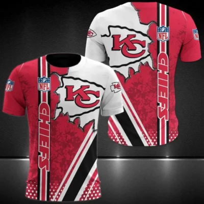 NFL Kansas City Chiefs Red White AOP Shirt