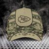 Camo Patriot Kansas City Chiefs Personalized Baseball Cap front