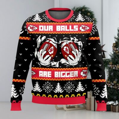 Chiefs Our Balls Are Bigger Ugly Christmas Sweater