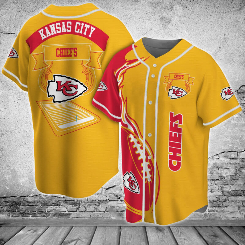 Chiefs Pride Classic Yellow Baseball Jersey