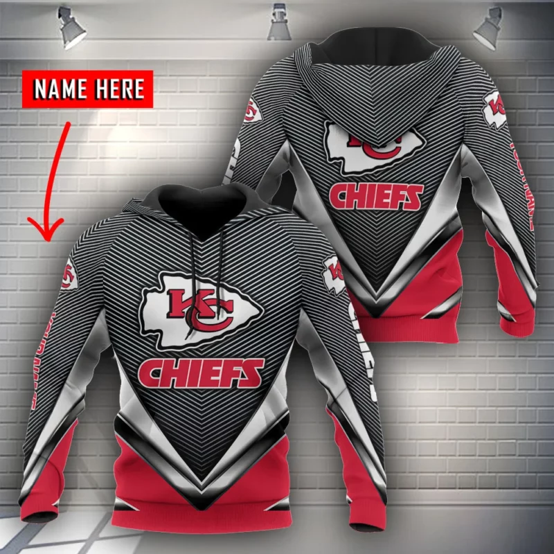 Customizable Chiefs Vector Emblem 3D Hoodie