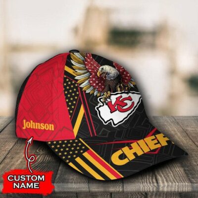 Eagle Valor Kansas City Chiefs Custom Baseball Cap right side