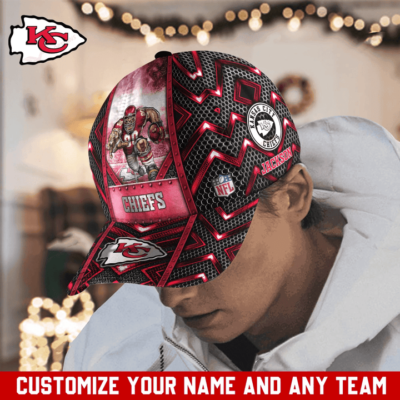 Gridiron Warrior Kansas City Chiefs Custom Baseball Cap mockup