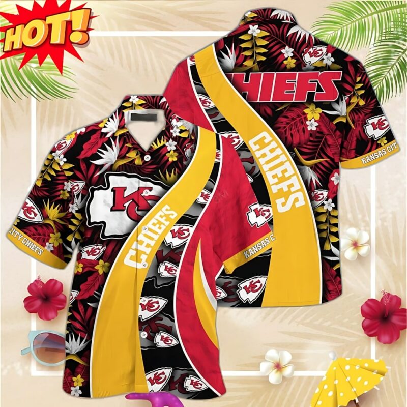 Island Chiefs Black and Yellow Hawaiian Shirt