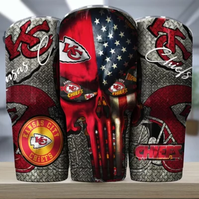 Kansas City Chiefs American Skull Tumbler