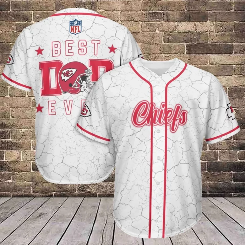 Kansas City Chiefs Best Dad Ever Baseball Jersey