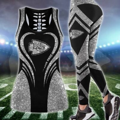 Kansas City Chiefs Camo Deer Leggings And Tank Top