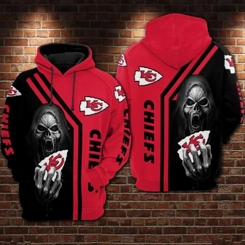 Kansas City Chiefs Fearsome Reaper 3D Hoodie