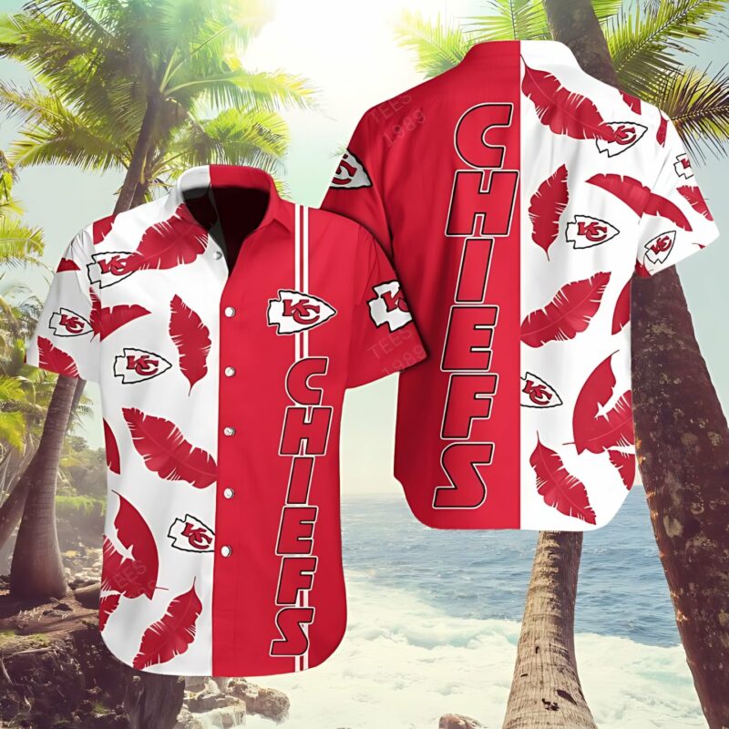 Kansas City Chiefs Feather Flair Hawaiian Shirt