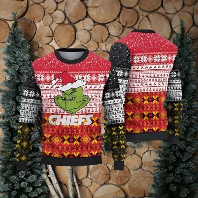 Kansas City Chiefs Grinchmas Ugly Christmas Sweater