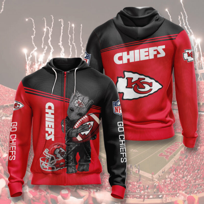 Kansas City Chiefs Groot Game Day 3D Hoodie