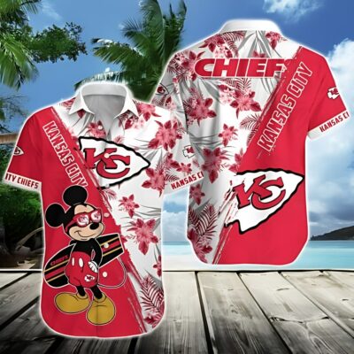 Kansas City Chiefs Mickey Tropical Hawaiian Shirt