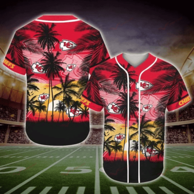 Kansas City Chiefs Sunset Paradise Custom Baseball Jersey