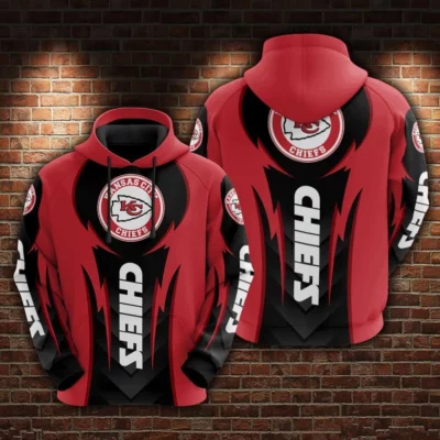 Kansas City Chiefs Thunder Strike 3D Hoodie