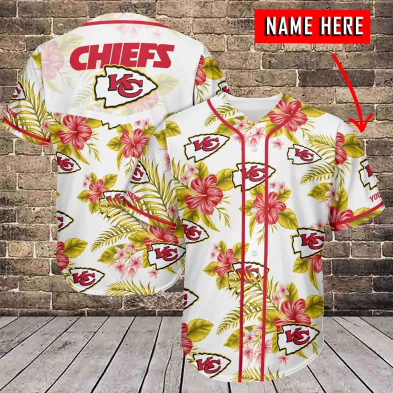 Kansas City Chiefs Tropical Breeze Custom Baseball Jersey