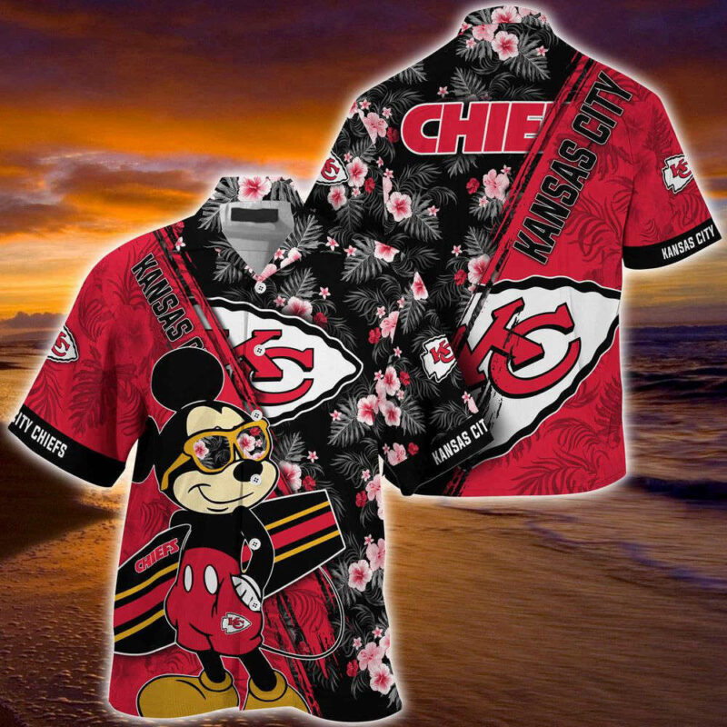 Mickey Chiefs Aloha Sunset Edition Hawaiian Shirt