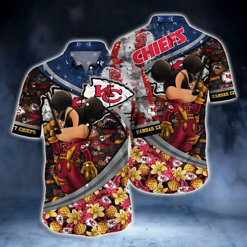 Patriotic Chiefs Aloha Mickey Mouse Edition Hawaiian Shirt