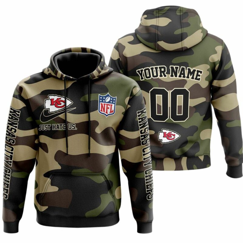 Personalized Kansas City Chiefs Camo Pride Hoodie