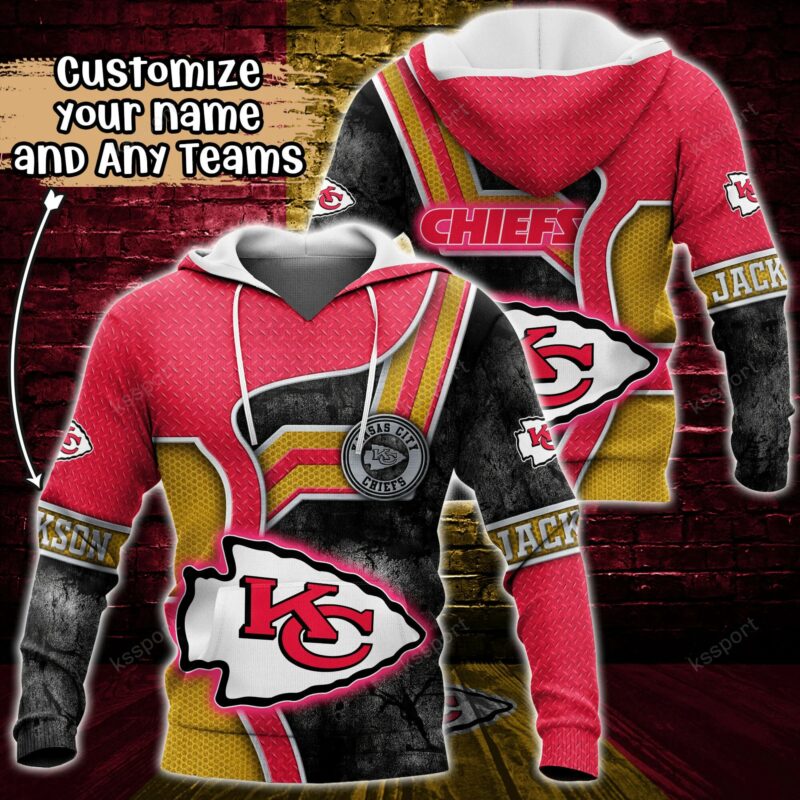 Personalized Kansas City Chiefs Custom Steel Plate Fan 3D Hoodie