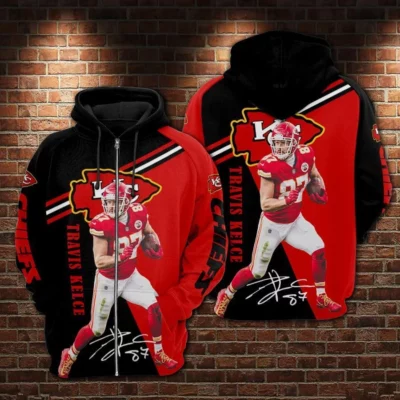 Travis Kelce Chiefs Dominance 3D Hoodie