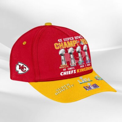 Chiefs Stellar 4 Super Bowl LVIII Baseball Cap right side