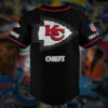 Kansas City Chiefs Blackout Custom Baseball Jersey back