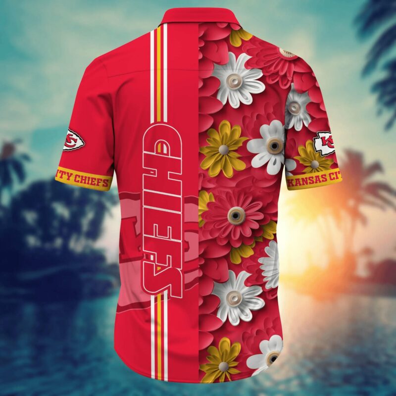 Kansas City Chiefs Daisy Delight Hawaiian Shirt back