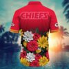 Kansas City Chiefs Floral Burst Hawaiian Shirt back