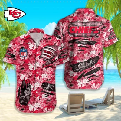 Kansas City Chiefs Floral Ripper Hawaiian Shirt