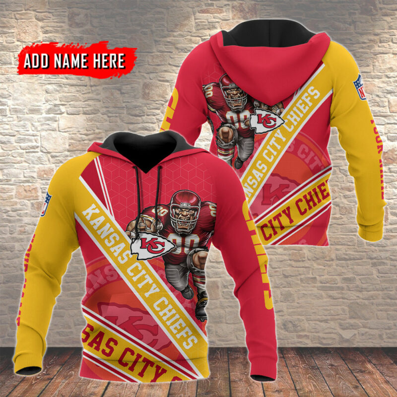 Kansas City Chiefs Heroic Stripes Custom Hoodie