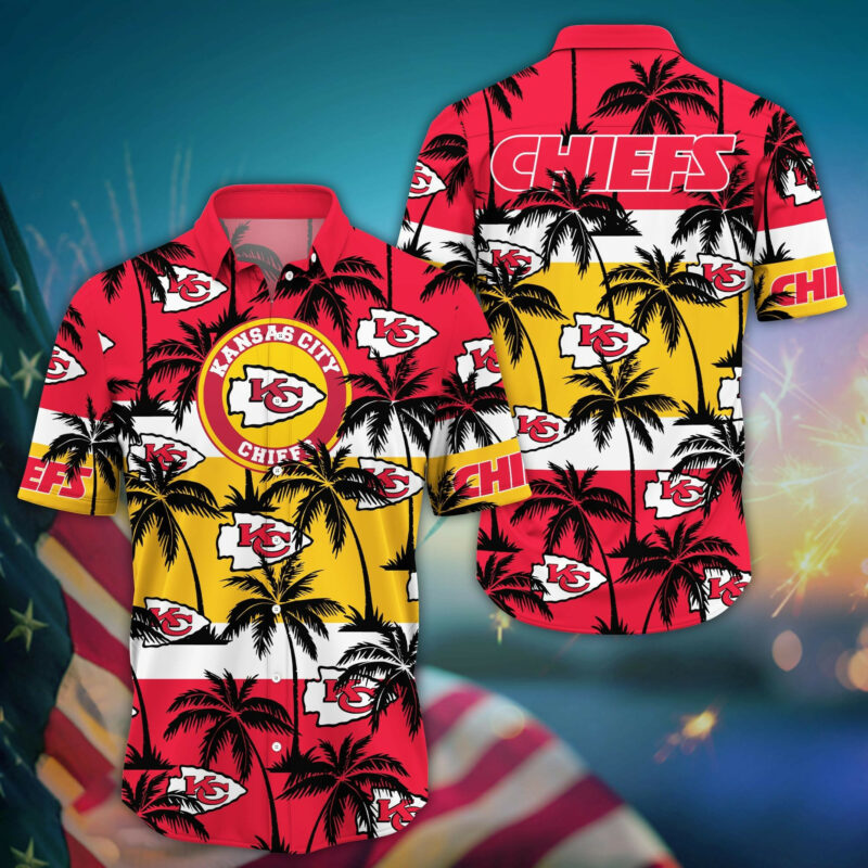 Kansas City Chiefs Island Palms Hawaiian Shirt