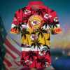 Kansas City Chiefs Island Palms Hawaiian Shirt front