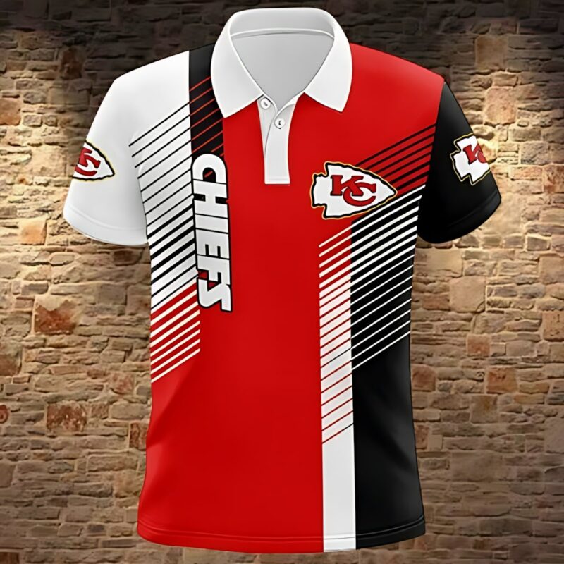 Kansas City Chiefs Modern Tri-Color Polo Shirt