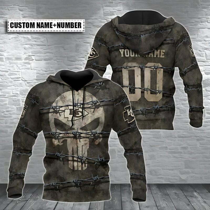 Kansas City Chiefs Punisher Custom Hoodie