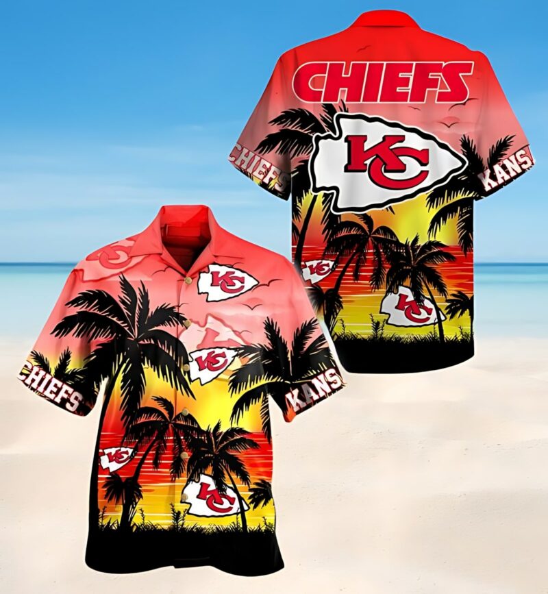 Kansas City Chiefs Tropical Sunset Hawaiian Shirt